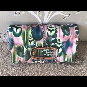 Floral clutch/bag with chain
